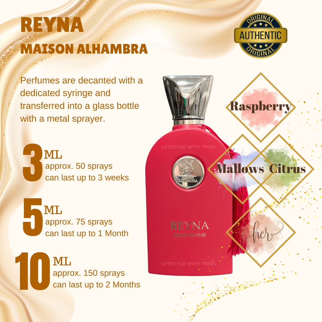 PERFUME DECANT Reyna Maison Alhambra