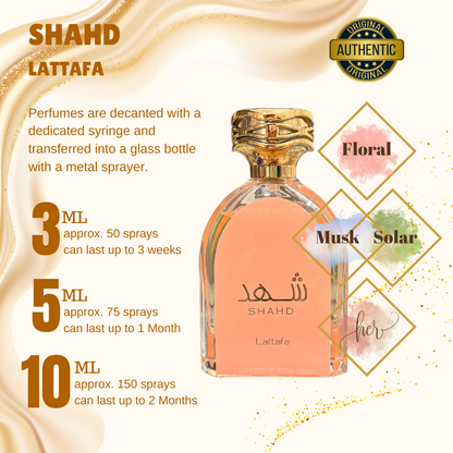 PERFUME DECANT Shahd Lattafa