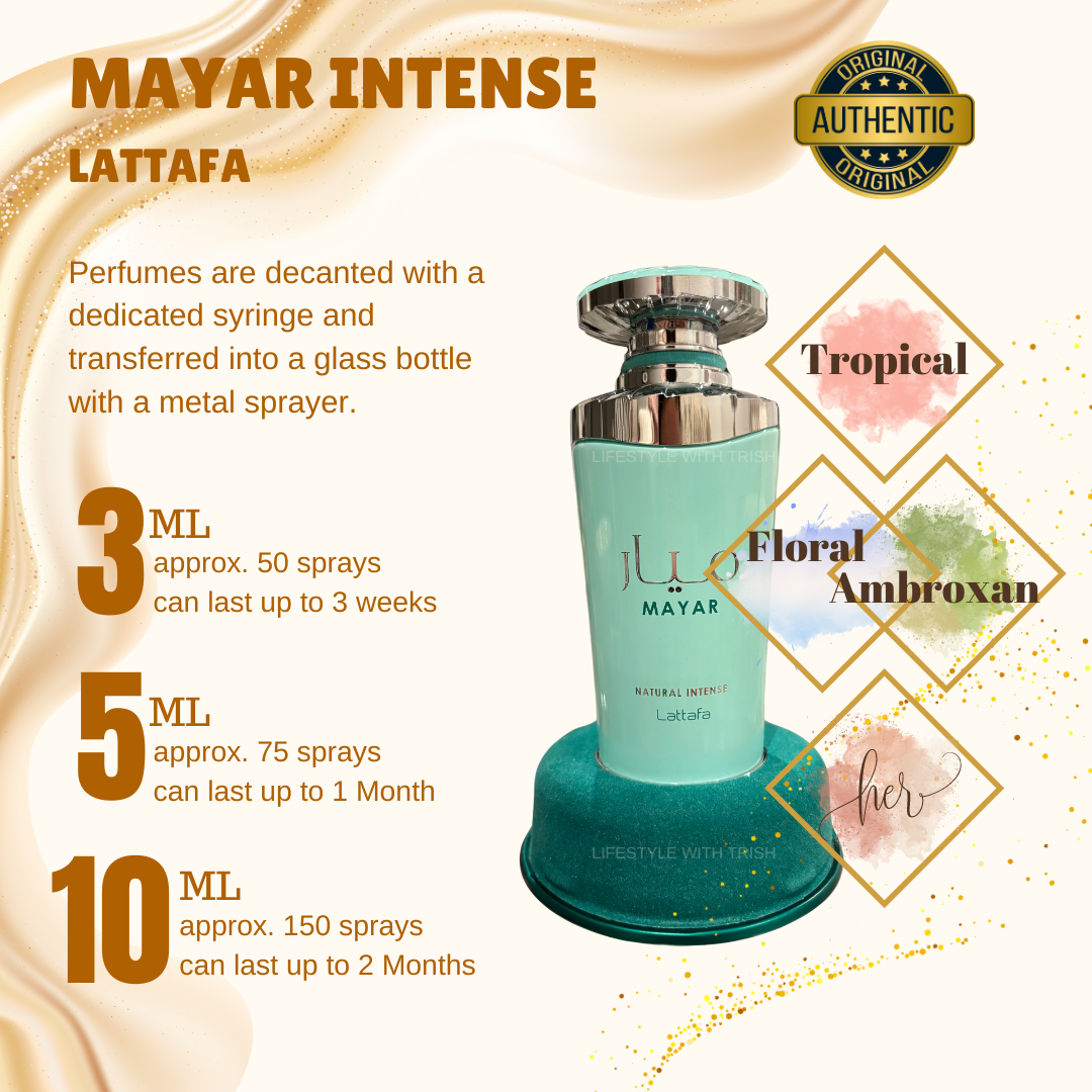 PERFUME DECANT Mayar Natural Intense Lattafa