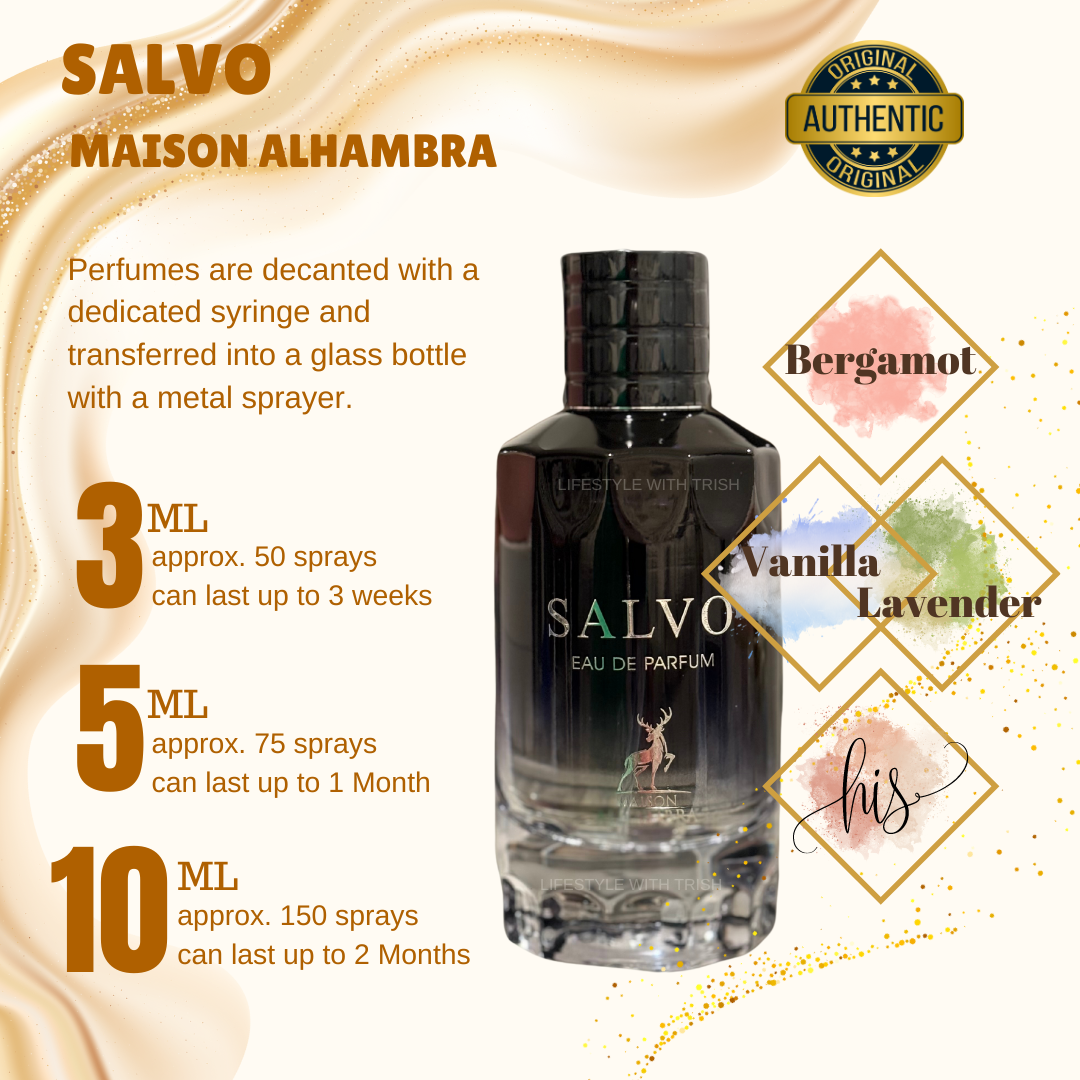 PERFUME DECANT Salvo Maison Alhambra