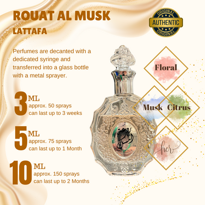 PERFUME DECANT Rouat Al Musk Lattafa