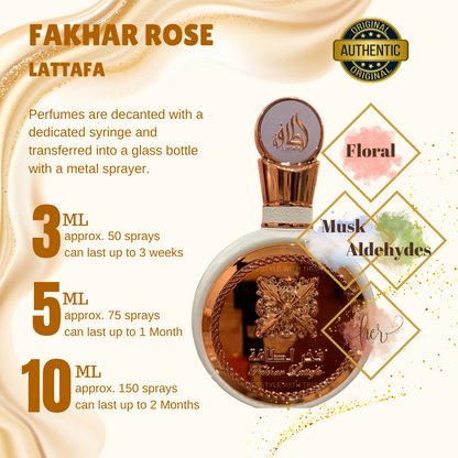 PERFUME DECANT Fakhar Rose Lattafa