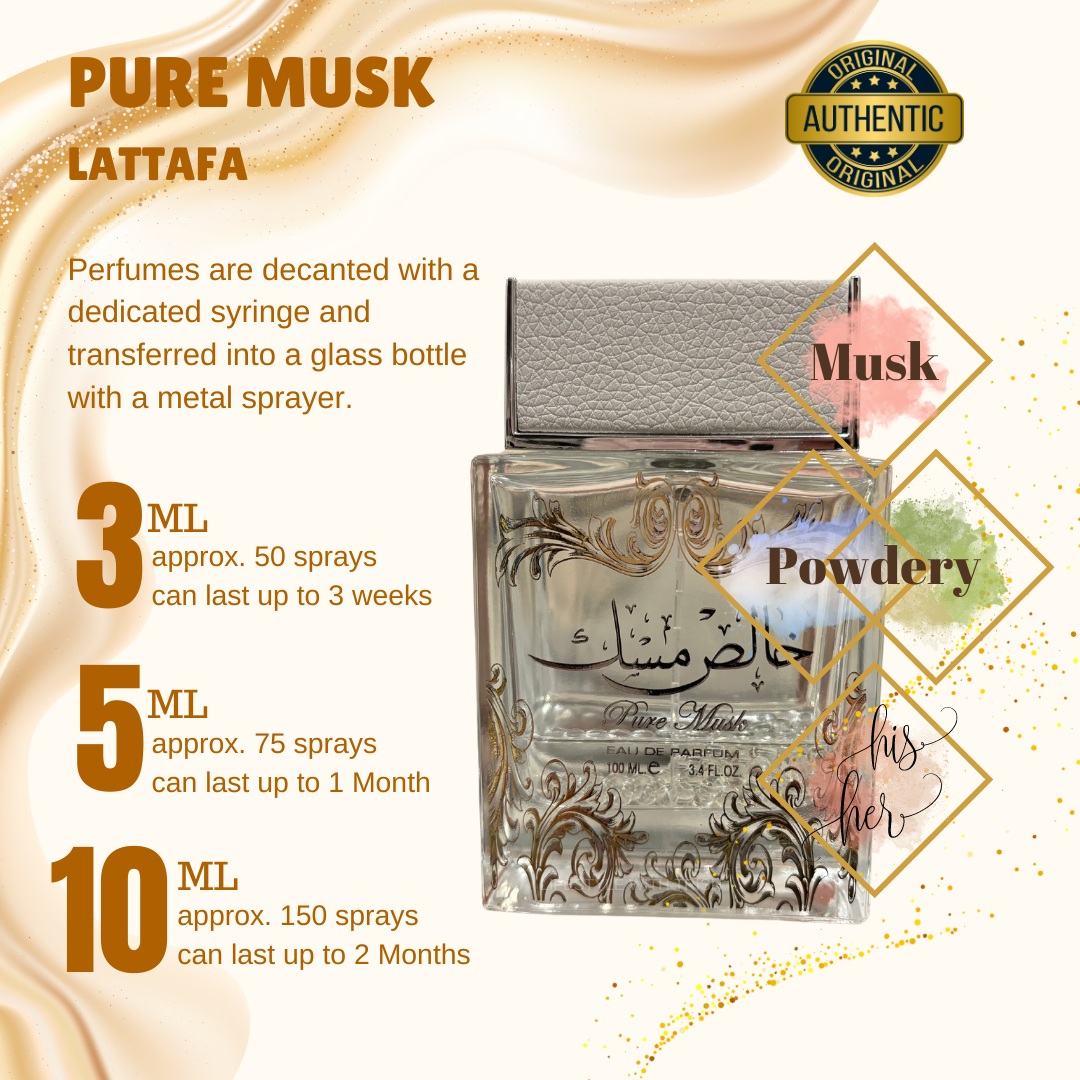 PERFUME DECANT Pure Musk Lattafa