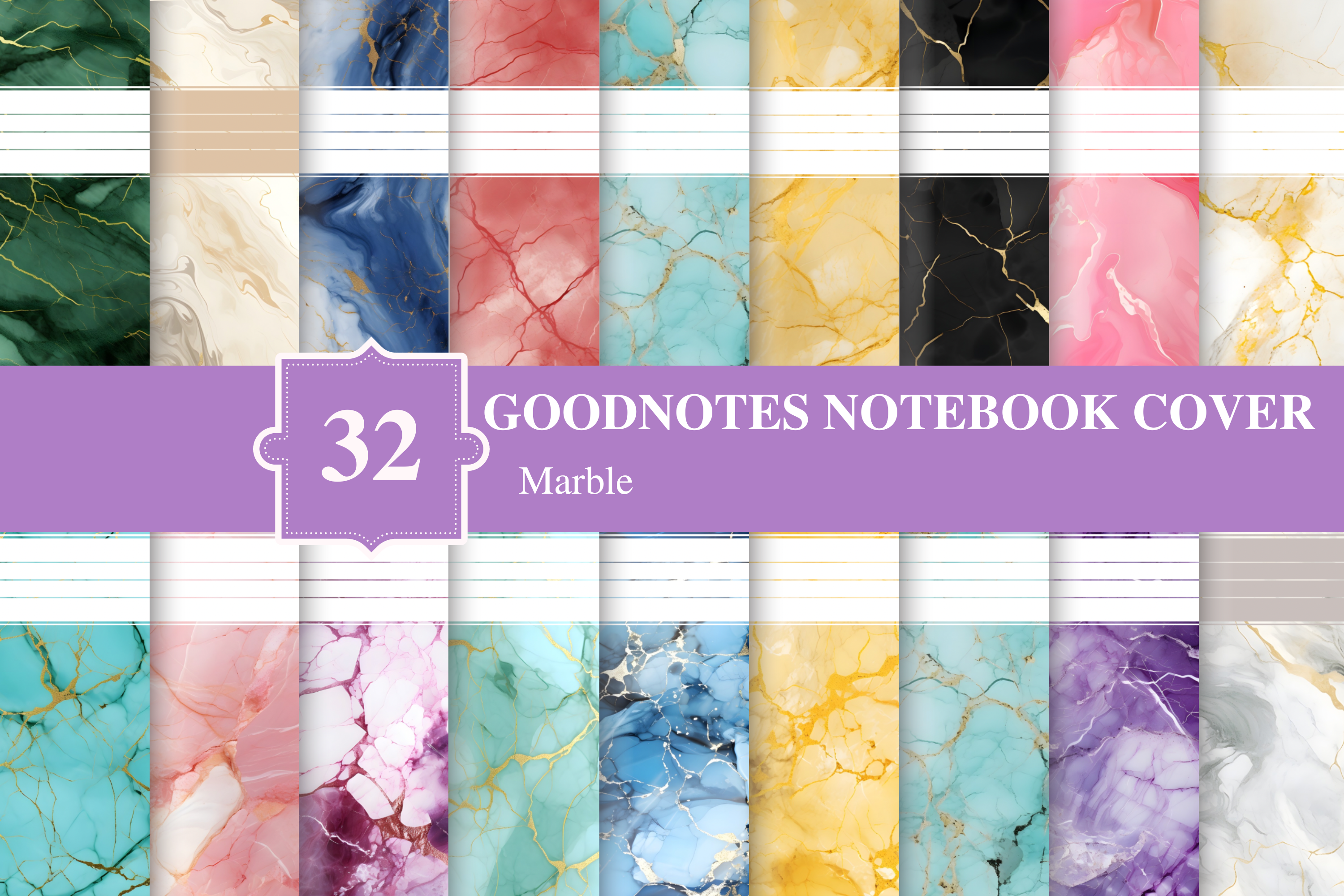 Goodnotes Notebook Cover -Marble – Lifestyle with Trish