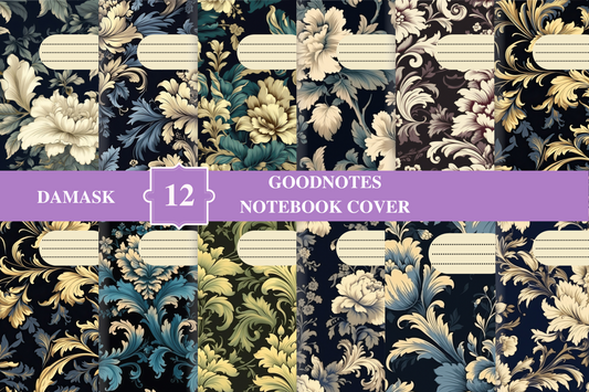 Goodnotes Notebook Cover -Damask